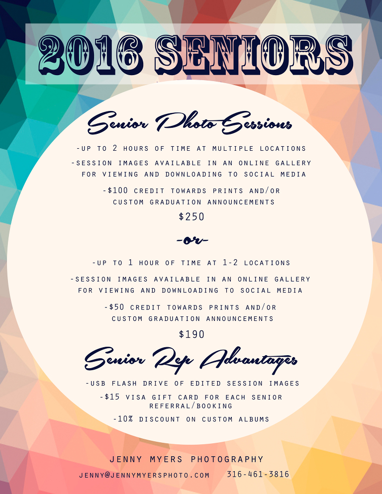 information about senior pictures Jenny myers photography