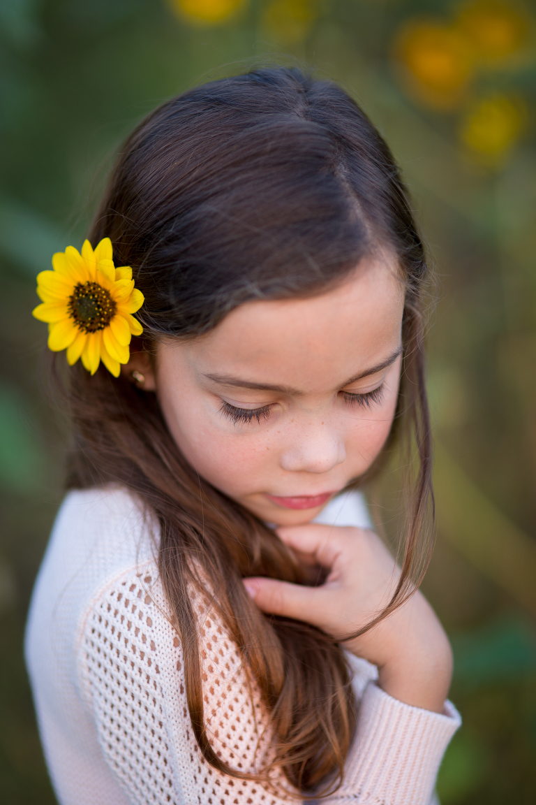 sunflower in her hair