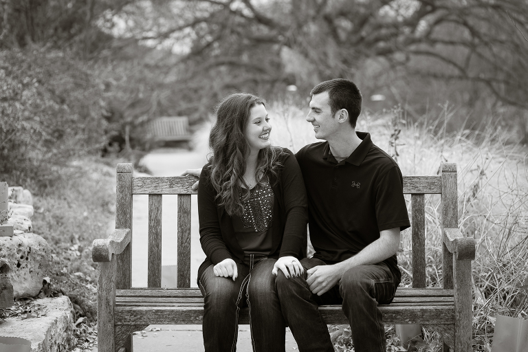 Wichita engagement photographer at Botanica