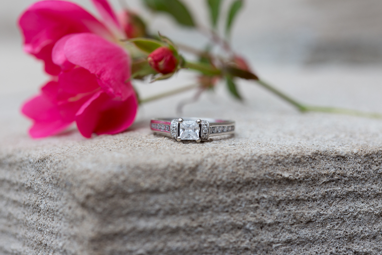 ring shot with pink flowerr