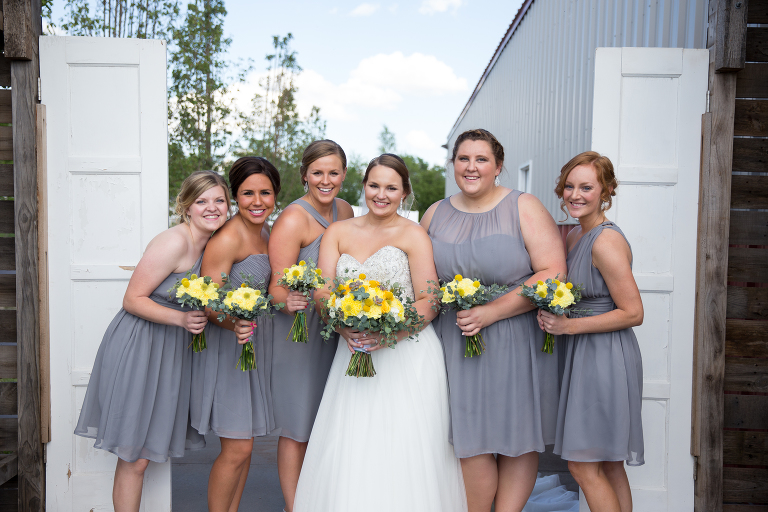 bridesmaids at Son Wray Ranch in Newton