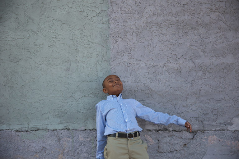 boy dancing in downtown wichita