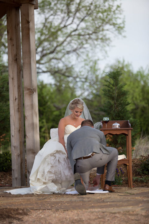 feet washing at wedding