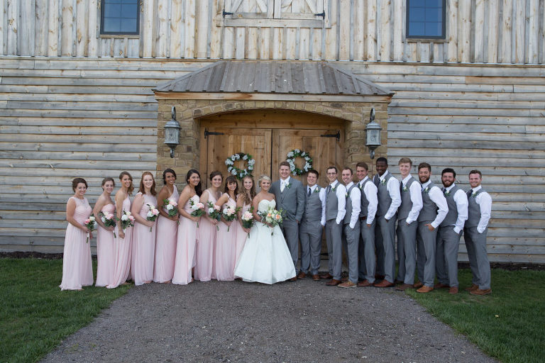 Wedding Party at Stone Hill Barn