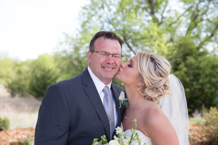 Emotional father on wedding day