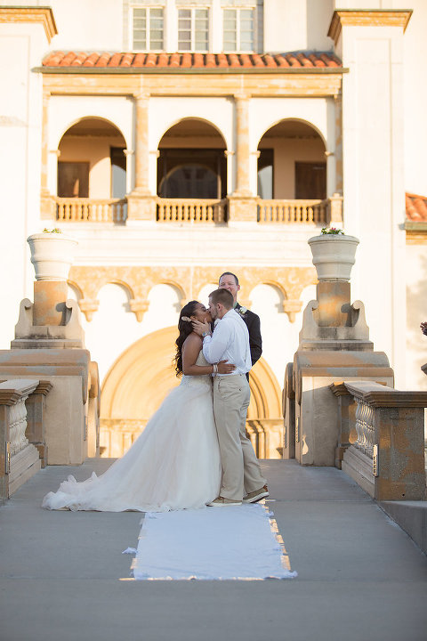 Bride and Groom kissing Unity Village Lees Summit