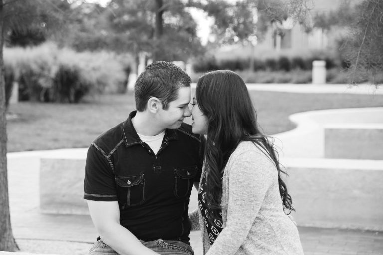 Wichita State University Engaged couple 