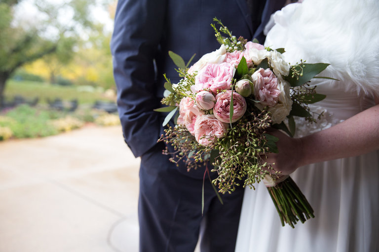 bridal bouquet pink flowers