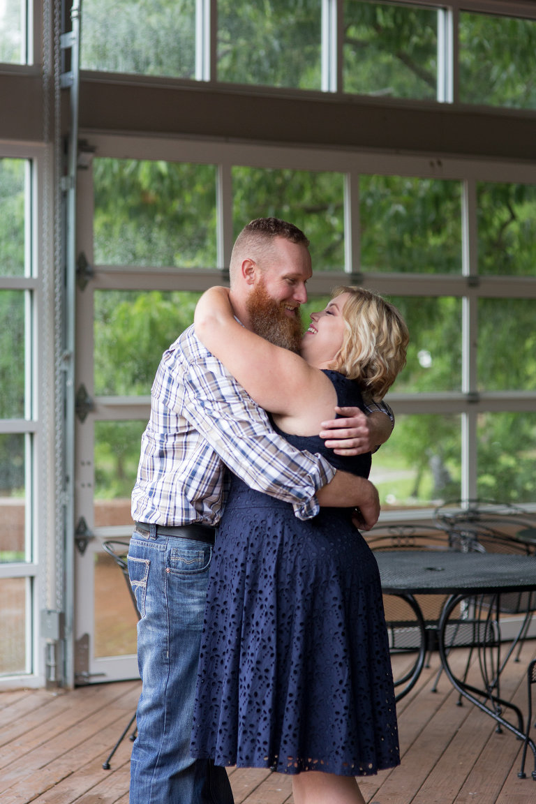 engaged couple at Botanica