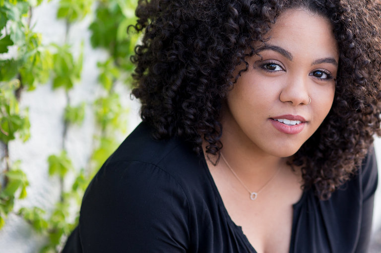 curly hair headshot