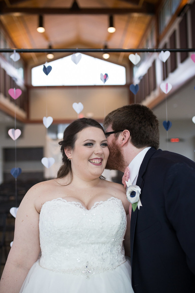 bride and groom at Madison Avenue Park Derby Kansas