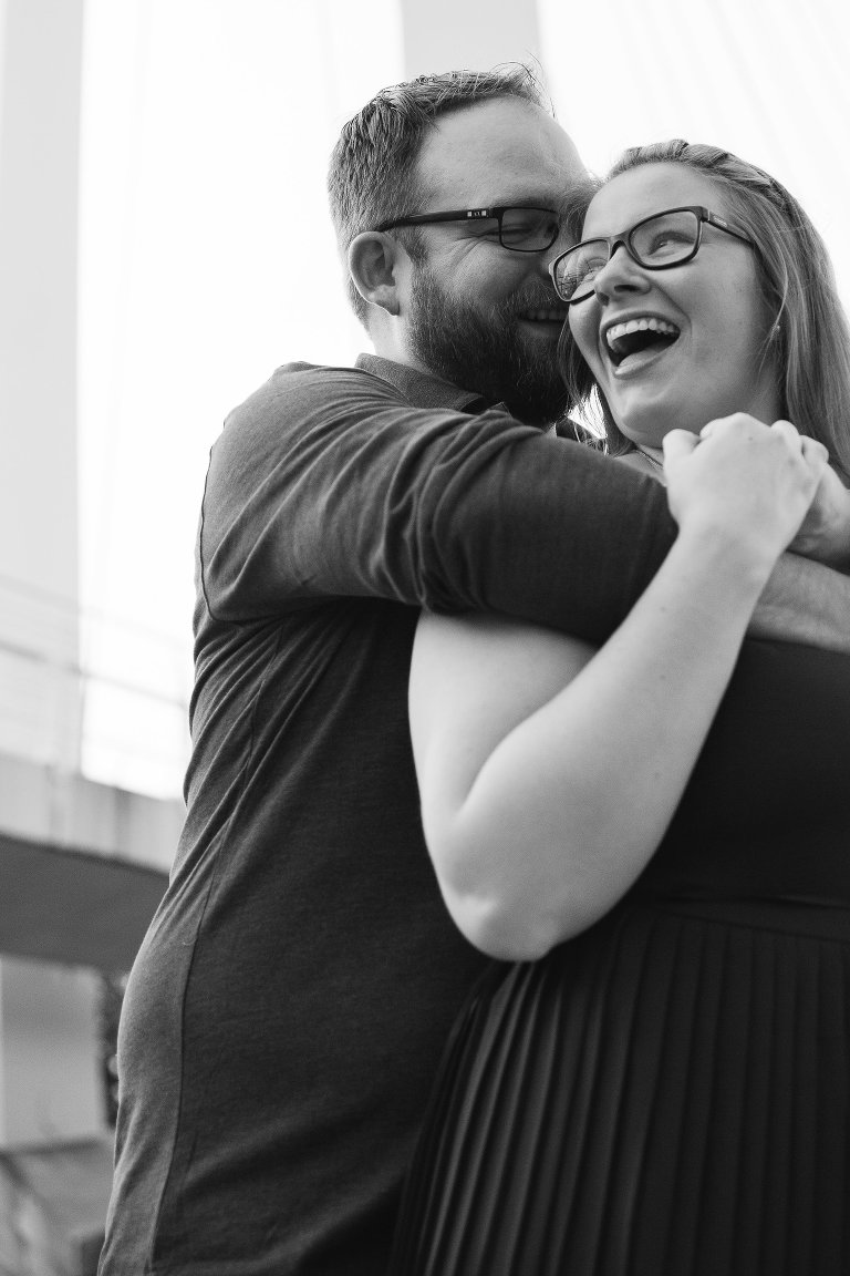 Keeper of the Plains engagement photo