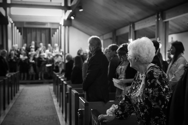 grandma at wedding ceremony