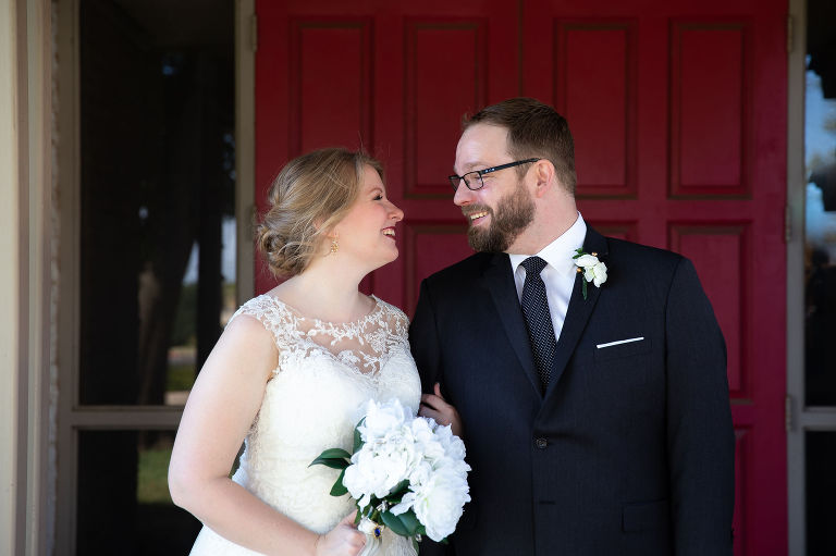 bride and groom at st Mary's episcopal Edmond Oklahoma