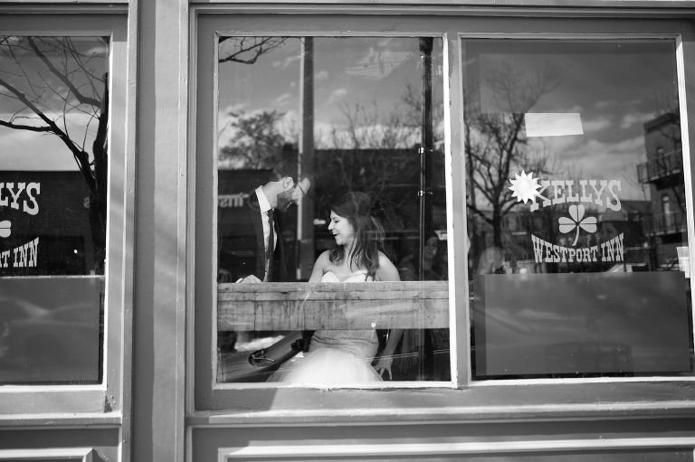 Bride and Groom at Kelly's pub Kansas City